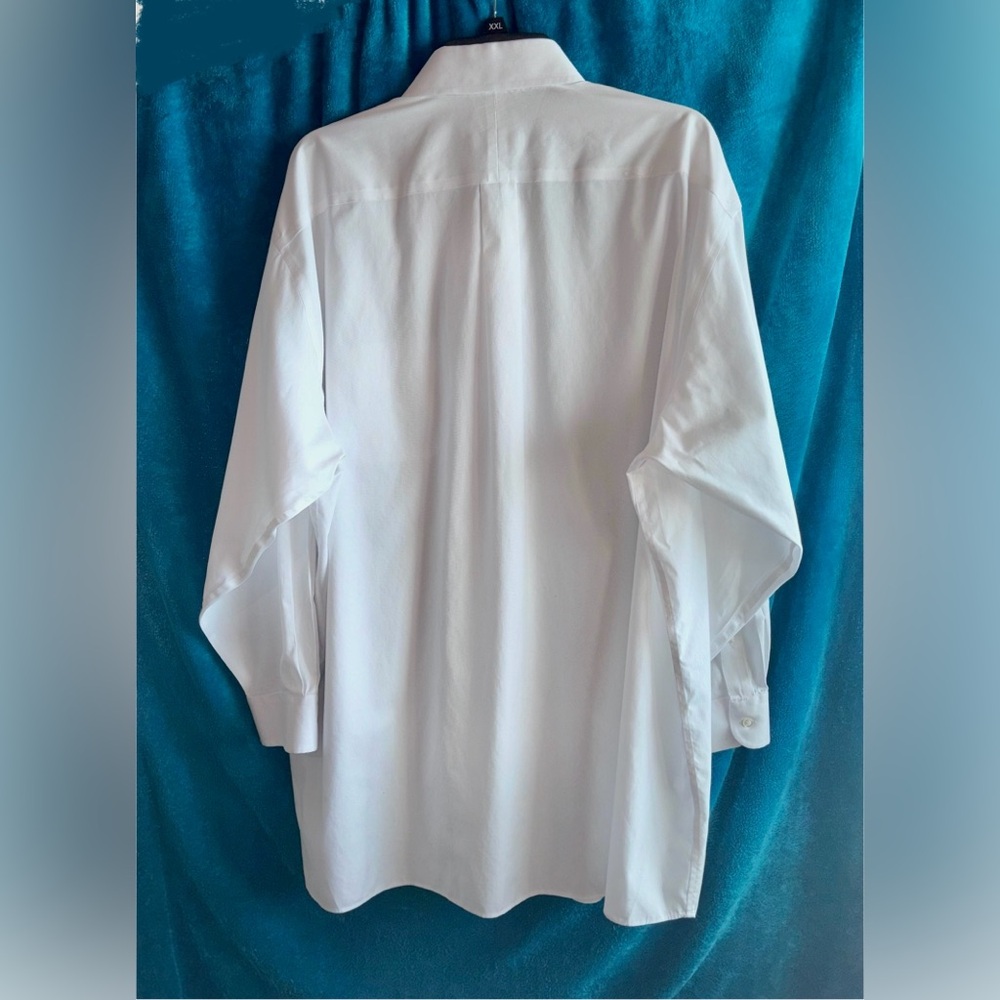 Jos. A. Bank Traveler Traditional fit Crisp White Cotton Dress Shirt Size 18-33 - Picture 8 of 14